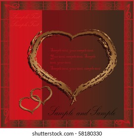 Heart wedding - valentine vector