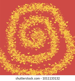 Heart which consists of isolated elements. Modern style with beautiful elements in heart. Can be used as print, wallpaper, cards, valentine cards, logo, background and etc.