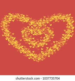 Heart which consists of isolated elements. Modern style with beautiful elements in heart. Can be used as print, wallpaper, cards, valentine cards, logo, background and etc.