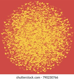 Heart which consists of isolated elements. Modern style with beautiful elements in heart. Can be used as print, wallpaper, cards, valentine cards, logo, background and etc.