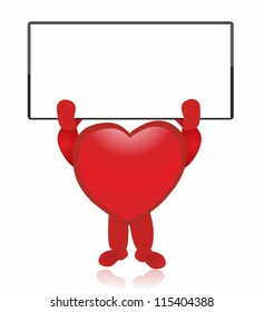 Heart and white board