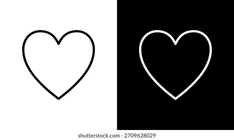 Diseño de conjunto de iconos de corazón blanco