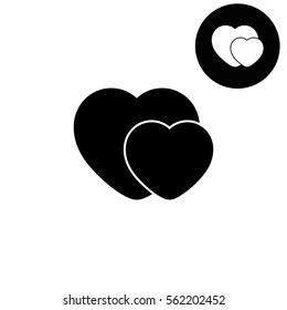 heart  - white vector icon