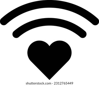 heart wifi connection router signal Glyph