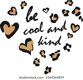 heart and wild slogan vector illustration