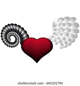 Heart wing horn