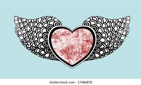 Heart with wings