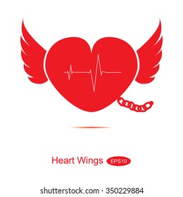 Heart with wings.