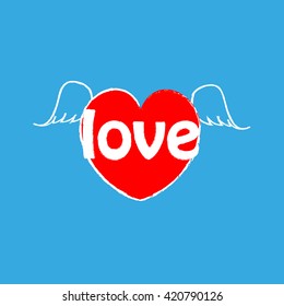 Heart with wings