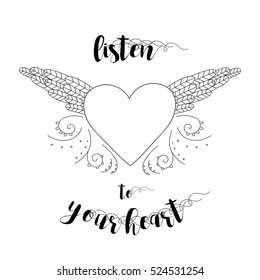 Heart with wings