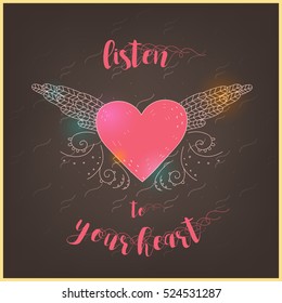 Heart with wings
