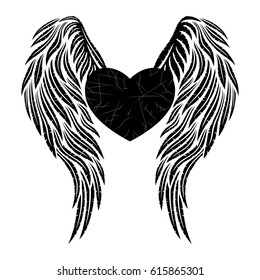 Heart with wings.