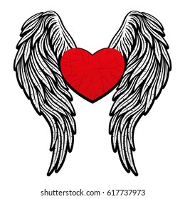 Heart With Wings Images Stock Photos Vectors Shutterstock