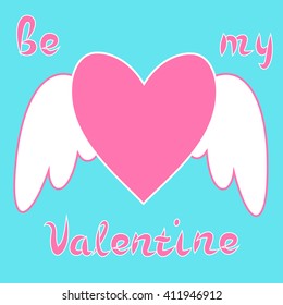 Heart with wings card 