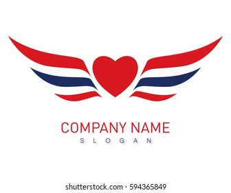 Heart wings design