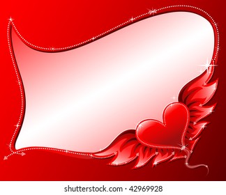 Heart with wings frame (vector)in the gallery also available jpeg image made from this vector
