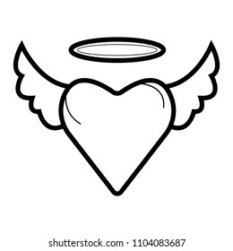 Heart with wings icon