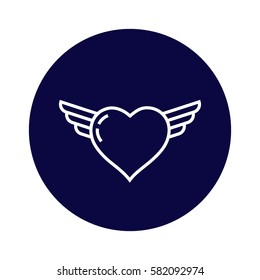 Heart with wings icon