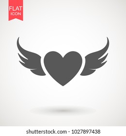 Heart Wings Collection Cartoon Vector Illustration Stock Vector ...