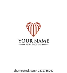 Heart with wings. Love symbol. Ink hand drawn lettering. Grunge vector calligraphy. Tattoo template