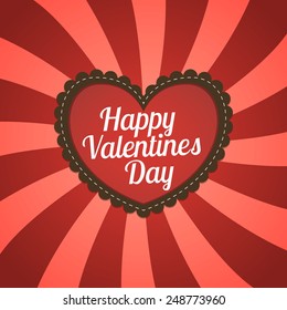 Heart with wings and paper cloud on hypnotize background