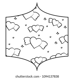 heart with wings pattern