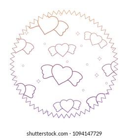 heart with wings pattern