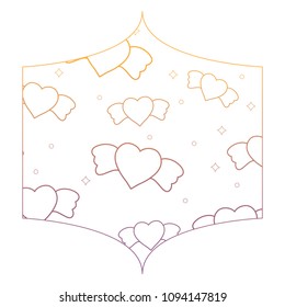 heart with wings pattern
