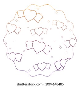 heart with wings pattern