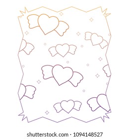 heart with wings pattern