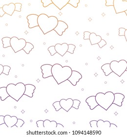 heart with wings pattern