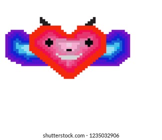 Heart wings pixel