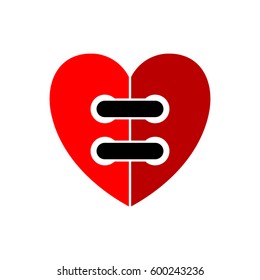 Heart wired. Sign, emblem, isolated on white background. For graphics and web design, logo. Vector illustration. Pictogram 2
