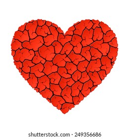 Heart without love concept. Vector.