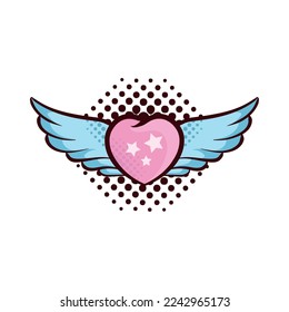 corazón sin alas sobre blanco