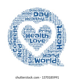 heart word cloud. tag cloud about heart