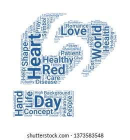 heart word cloud. tag cloud about heart