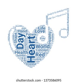 heart word cloud. tag cloud about heart