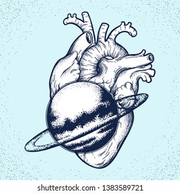 heart world dark illustration tattoo evil hate universe heart earth art creative imagination line cool fashion trend danger black horror anger life poison evil survival time painting thought