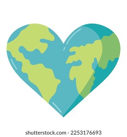heart world planet earth icon