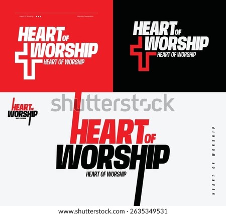 Heart of worship logo type typography design | illustration | Ben designs | church design 