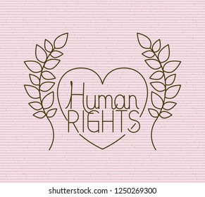 heart with wreath human rights drawns