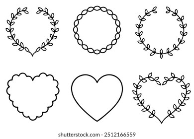 Heart Wreath Line Art Delivers Warmth and Togetherness