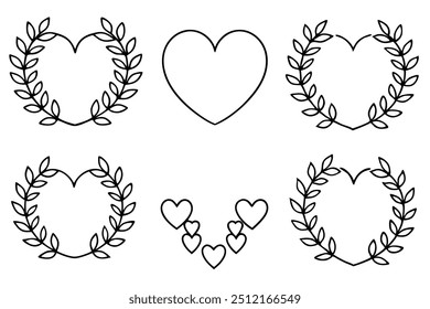 Heart Wreath Line Art Expresses Deep Emotional Ties