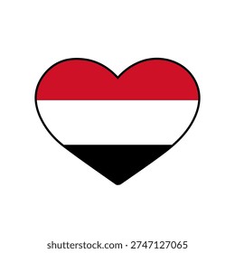 Heart with the Yemen flag
Vector heart with the flag on a white background