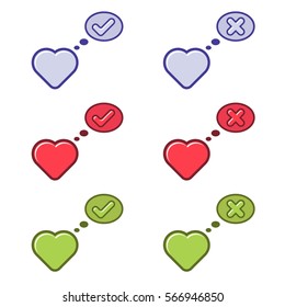 heart, yes - no