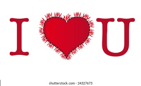 I Heart You Illustration - Vector