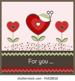 Heart for you, vector