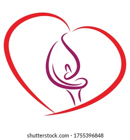 Heart and Zantedeschia, love and gift logo