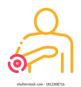 Heartache Icon Vector. Outline Heartache Sign. Isolated Contour Symbol Illustration